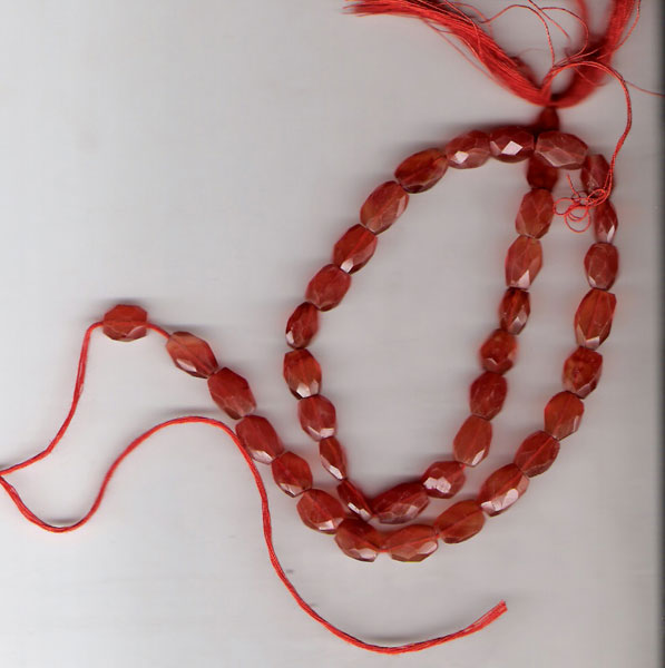 Carnelian oval faceted beads, Stone Size : 8x6 approx