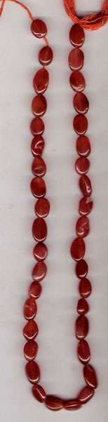 Carnelian plain oval gem beads, Stone Size : 7x9mm