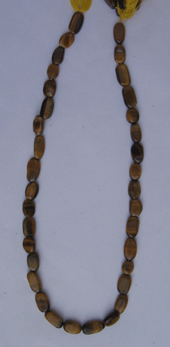 Tiger Eye plain oval gem beads, Stone Size : 7x9mm