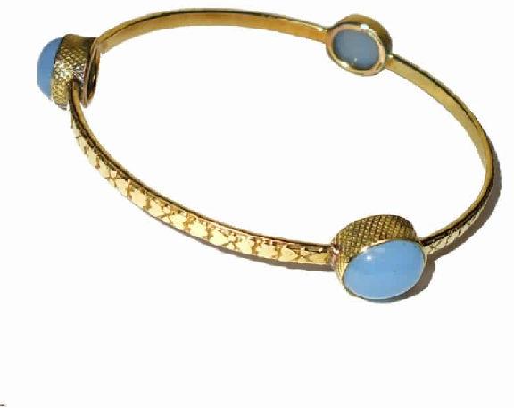 Blue Chalcedony Stacking Bangle