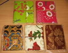 Handmade Custom printed Cotton fabric Journals, for Gift, Size : 4''x 6''