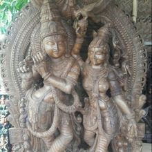 MnM Craft Radha Krishna Statue, Technique : Carved
