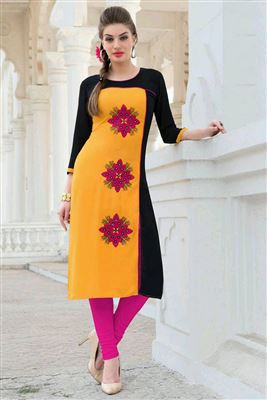 Ladies Embroidered Cotton Kurti, Occasion : Casual Wear