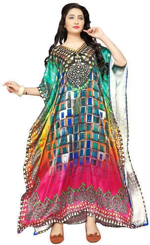 Printed Party Wear Kaftans, Feature : Attractive Designs