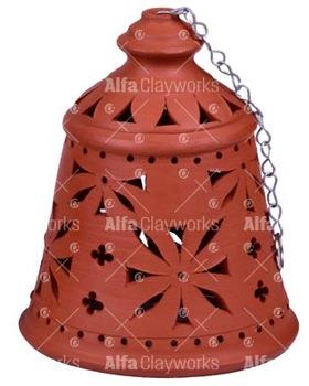 Terracotta Clay Bell Shaped Lamp Shade
