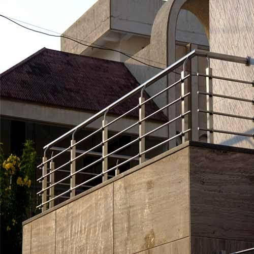Ghat Kabalaji Polished Stainless Steel Balcony Railing, Grade : AISI, ASTM, GB