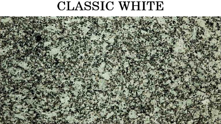 Rectangular Unpolished Classic White Granite