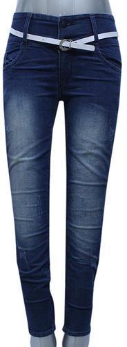 Plain Denim Ladies Dobby Jeans, Size : 26-34 Inches