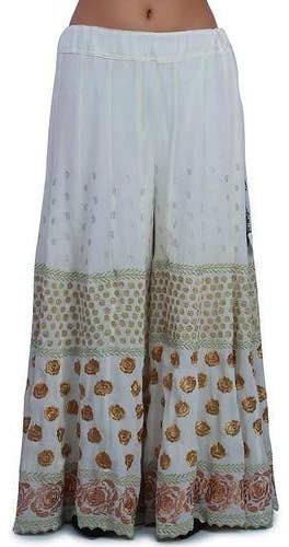 Rayon Ladies Embroidered Palazzo, Occasion : Casual Wear