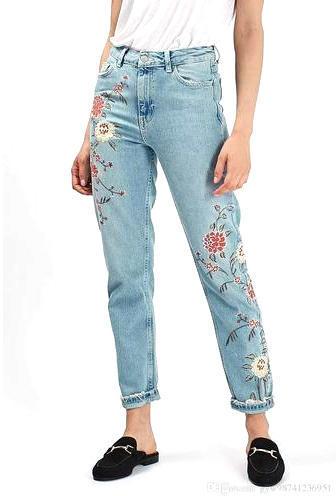 Denim Ladies Printed Jeans, Feature : Comfortable, Skin Friendly