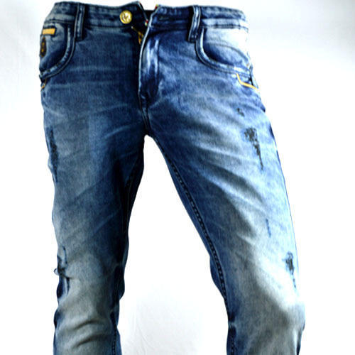 Faded Denim Mens Over Dyed Jeans, Size : 28-34 Inches