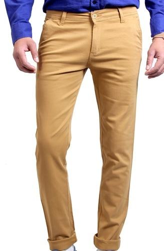 Plain Mens Stretchable Cotton Trouser, Size : 28-34 Inches