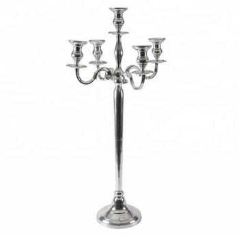 Metal Shiny Aluminium Candelabra, for Home Decoration