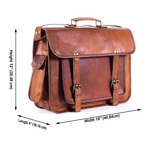 Leather 15 Laptop Briefcase Bag, Size : Multisize, Color : Dark Brown ...