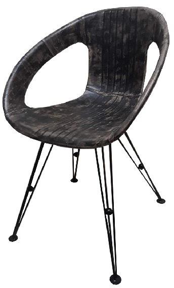 Industrial Comfortable Leather Round Seat Leisure Chair