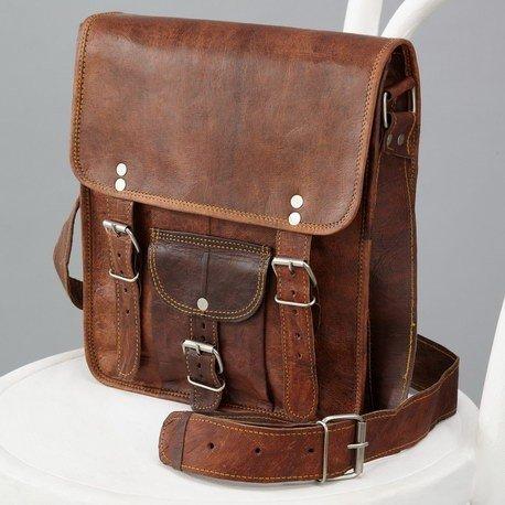 Handmade Leather Messenger Bags, for Office, Travel, Size : 26x14inch, 28x16inch