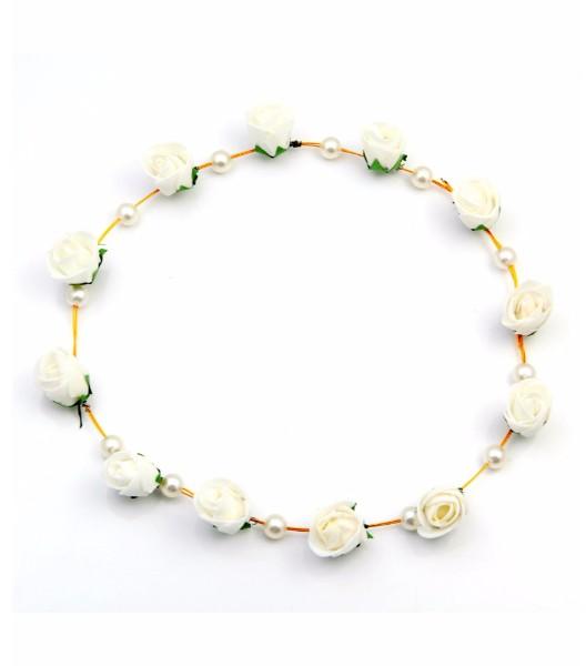 Stylish Flower Tiara (HAT2), Color : WHITE
