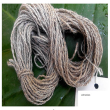Ntural hemp yarn, for Embroidery, Hand Knitting, Knitting, Sewing, Weaving, Pattern : Bleached