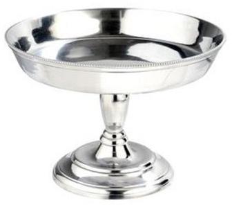 3A INTERNATIONAL Customized Shape Metal silver serving platter, for Cake stand, Feature : Eco-Friendly