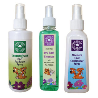 Lovely Dog Combo Pack- Dry Bath Cleanser, Coat Conditioner Spray
