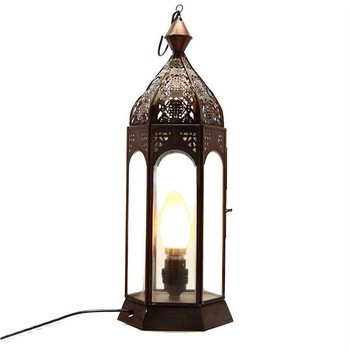 Iron with powder coat Classic Moroccan Lamp, Width : 6