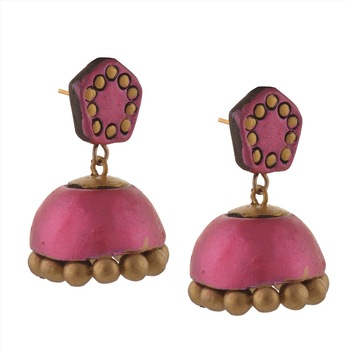 Terracotta Jhumki Earrings