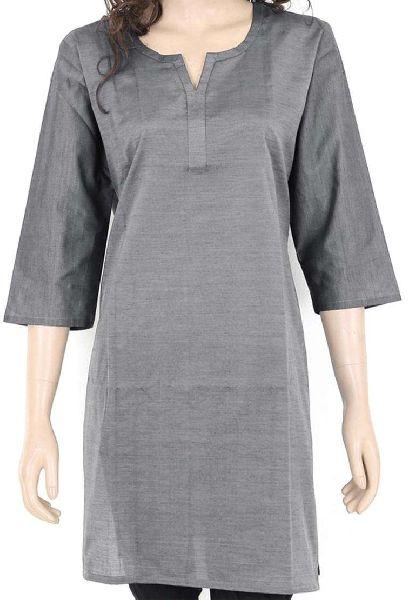 Cotton Ladies Plain Kurti, Size : M, XL