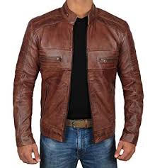Plain Mens Casual Leather Jacket, Size : XL