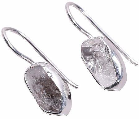 Herkimer Diamond Raw Gemstone Earrings, Feature : Durable, Shiny Looks