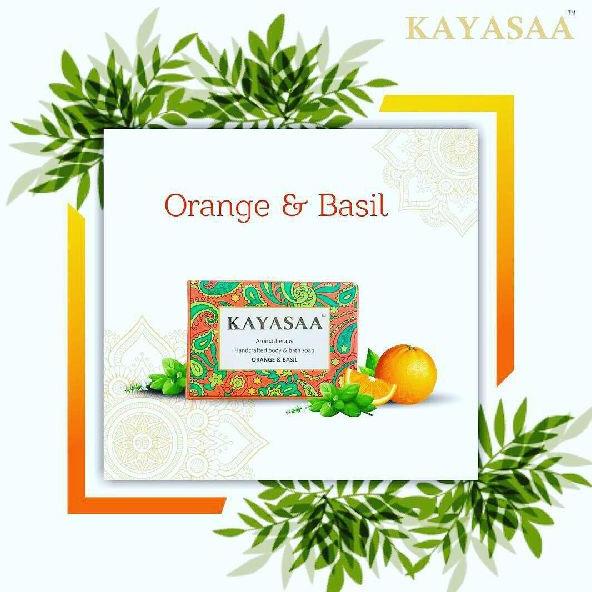 Kayasaa Orange & Basil Bath Soap, Shelf Life : 6months