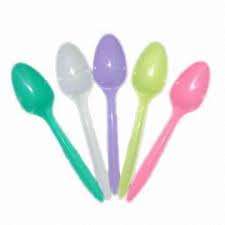 Plain Multicolor Plastic Disposable Spoon, Size : Multisize