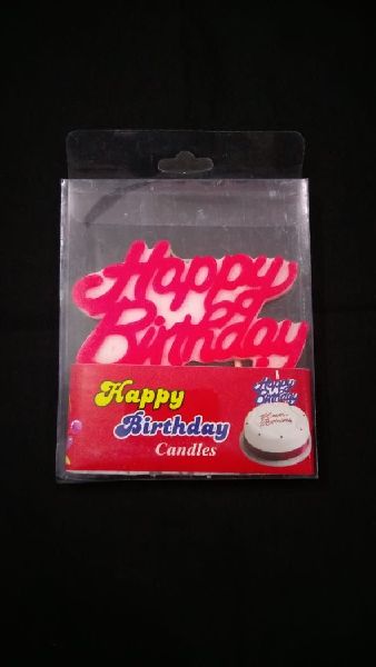 Paraffin Wax Polished Plain Happy Birthday Candle, Shape : Square