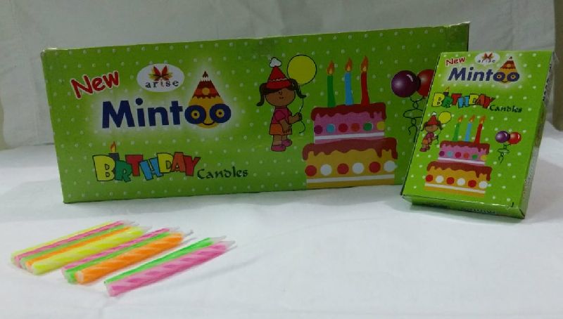 Mintoo Green Birthday Candle