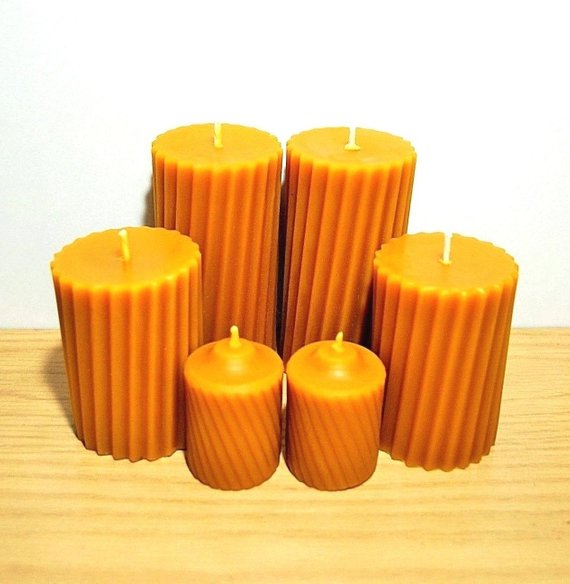Yellow Wax Spiral Candle