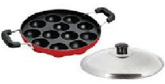 Pan World Coated Plastic Non Stick Lid, Color : Black, Silver