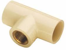 Coated Industrial CPVC Brass Tee, for Gas Pipe, Structure Pipe
