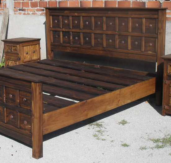 Brown Wooden Bed