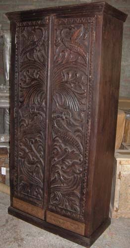 Polished Double Door Wooden Almirah, for In Living Room, Color : Brown