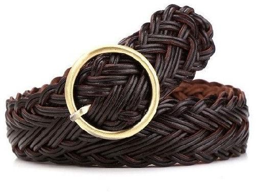 Leather Knitted  Belt