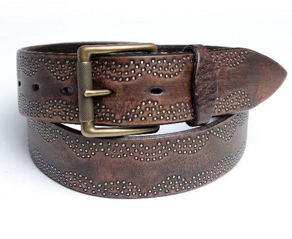 Printed Studded Leather Belt, Feature : Easy To Tie, Fine Finishing, Nice Designs, Shiny Look, Smooth Texture