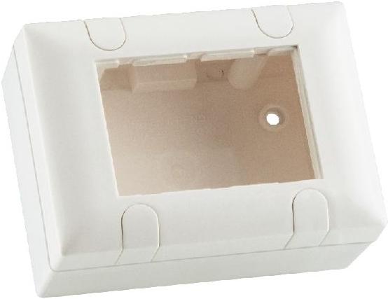 Plastic Smart 3M Gang Box, Color : White