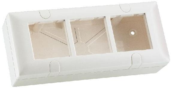 Plastic Smart 6M Gang Box, Color : White