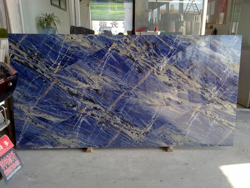 Brazilian Blue Granite Slab, Azul Bahia Blue Granite Slabs from