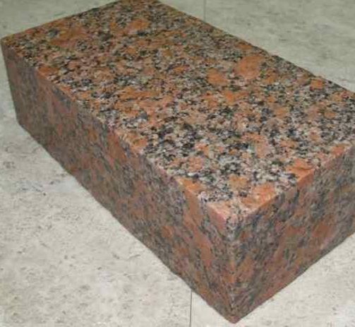 Rectangular Solid Red Granite Blocks, for Bathroom, Wall, Size : 12x12ft