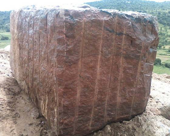 Red Rose Rough Granite Blocks, for Bathroom, Size : 18x18ft