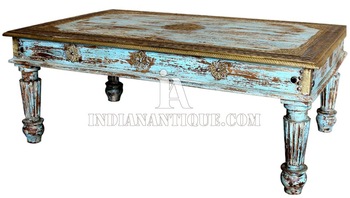 WOODEN DISTRESSED FINISH COFFEE TABLE