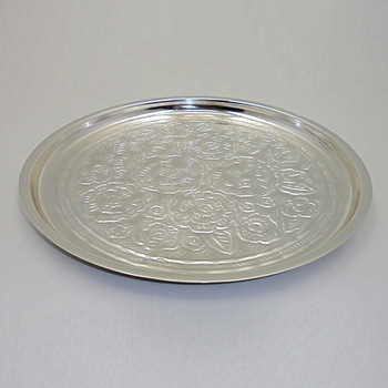 silver Plated Iron Round Serving Plates