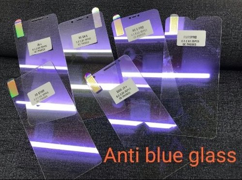 Anti Blue Ray Blue Shining Tempered Glass