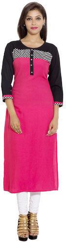 Chanderi Casual Rayon Ladies Kurtis, Size : M, XL