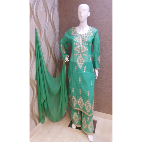 Chanderi Plazo Suits, Size : L, M by Niyaatlawns from Barabanki Uttar ...